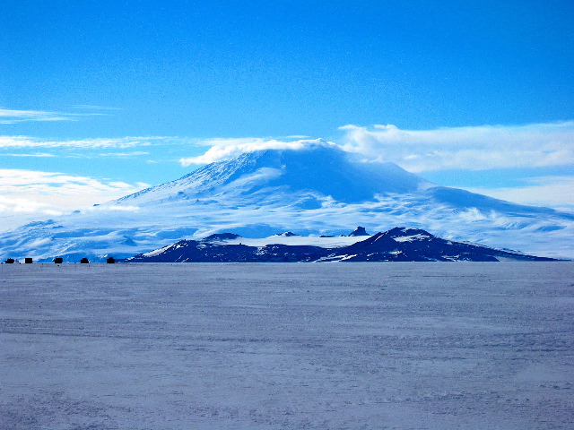 Mt. Erebus behind McMurdo Station